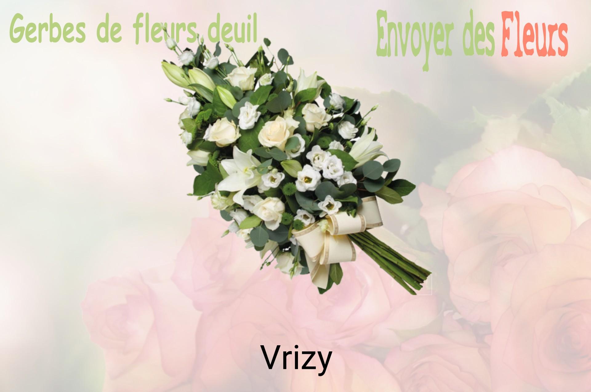 Gerbe de fleurs de deuil livrée à Vrizy